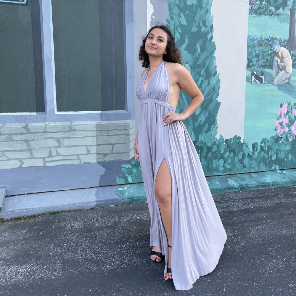 Flowy halter dress